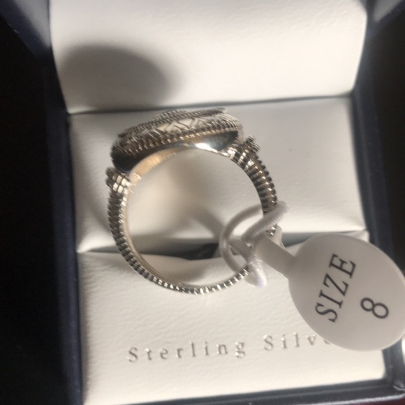 Evil Eye Ring-Sterling Silver cubic zirconia/blue stone w/ accents-NWT BOXED - Picture 11 of 12